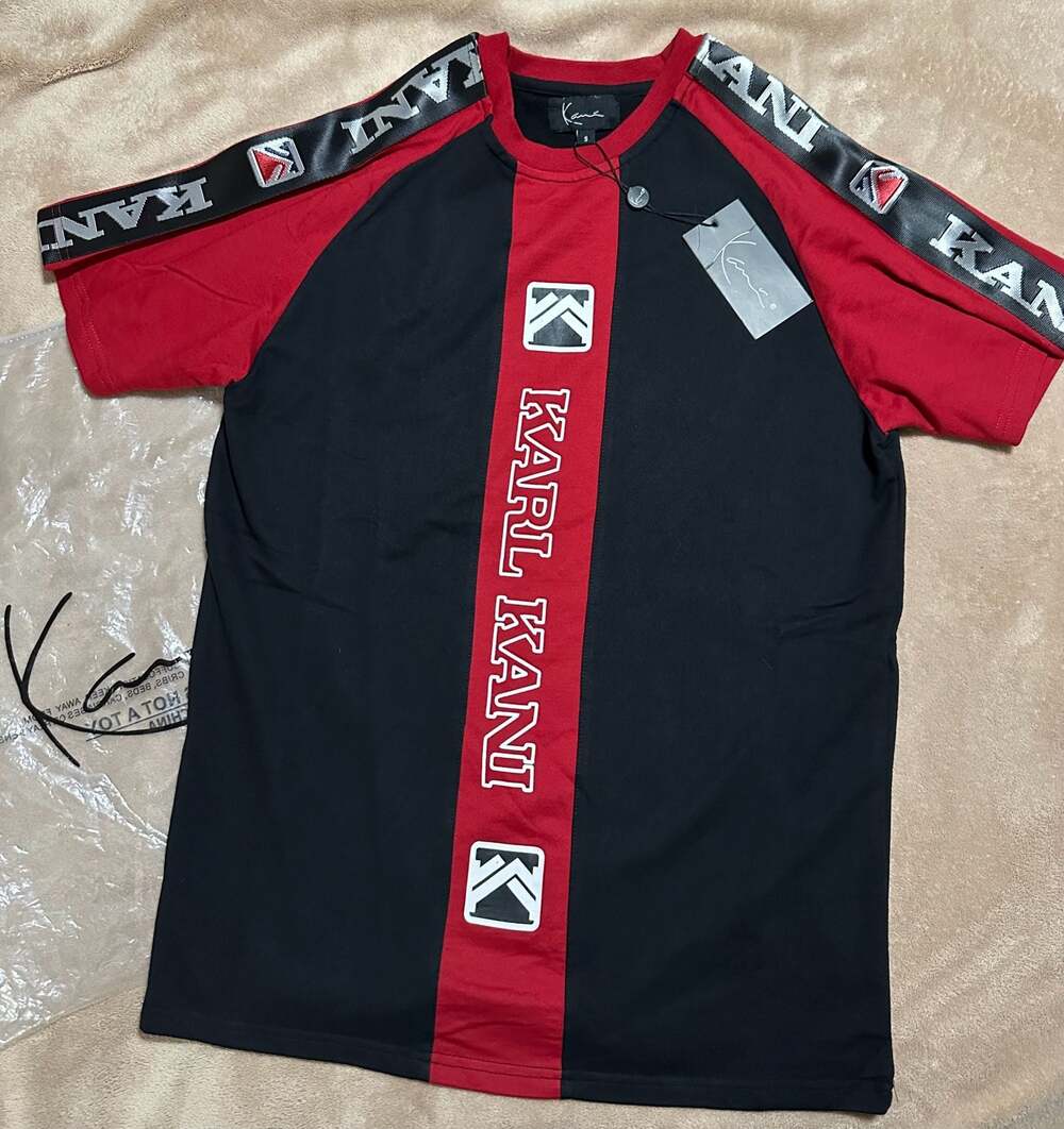 Karl Kani Logo Tape T-Shirt Black Red Size S